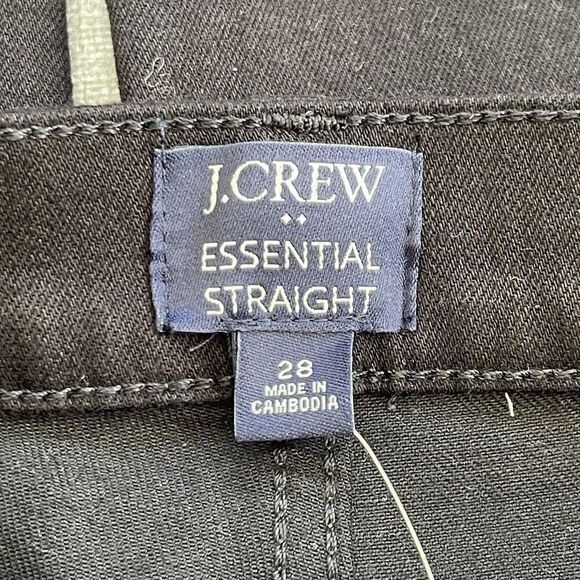 J. CREW Essential Straight Jean All-day Stretch Size 28 Black NEW Casual BT022 - Picture 8 of 14